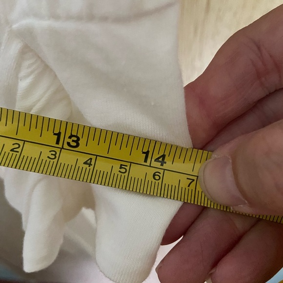 White Bubble Sleeve Cotton Blouse with Cris-Cross back Sz Small - Picture 8 of 9